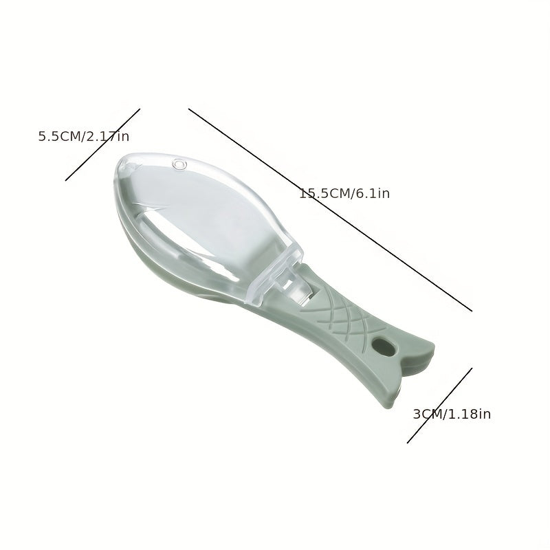 Kitchen Scale Remover with Storage Box - Easy-to-Clean Scraper, Efficient Fish Scale Cleaning Tool